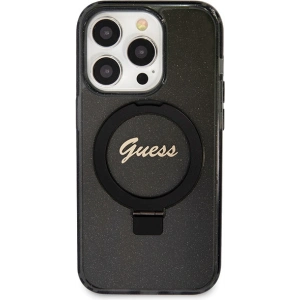 Hurtownia GSM - Etui Guess GUHMP13XHRSGSK Apple iPhone 13 Pro Max hardcase Ring Stand Script Glitter MagSafe černý/black - GUE3114 - {ean13} - Hurt