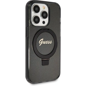 Hurtownia GSM - Etui Guess GUHMP13XHRSGSK Apple iPhone 13 Pro Max hardcase Ring Stand Script Glitter MagSafe černý/black - GUE3114 - {ean13} - Hurt