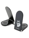 Încărcător inductiv Karl Lagerfeld 2w1 KLDCRFALCHNK 15W Choupette MagSafe negru/black