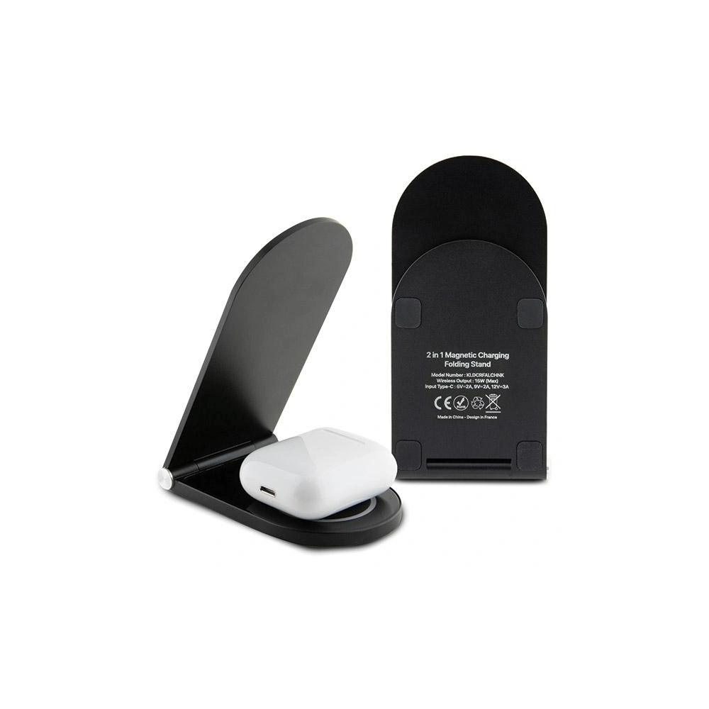Hurtownia GSM - Încărcător inductiv Karl Lagerfeld 2w1 KLDCRFALCHNK 15W Choupette MagSafe negru/black - KLD1847 - {ean13} - Hurt