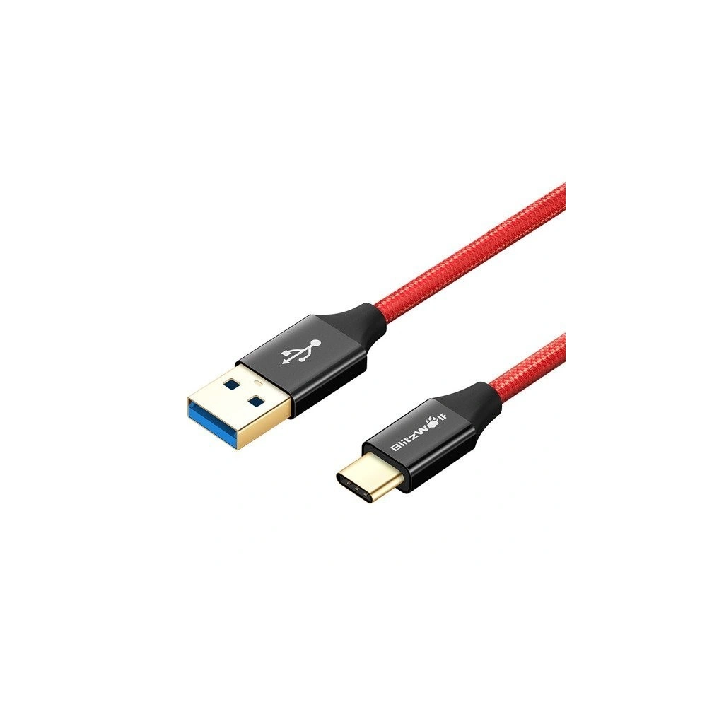 Hurtownia GSM - Cablu USB Tip C BlitzWolf Ampcore BW-TC6 1,8m, roșu - BLZ086RED - {ean13} - Hurt