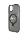 Hurtownia GSM - Case Guess GUHMP14SHRSGSK Apple iPhone 13 / 14 / 15 Hartschale Ringständer Script Glitter MagSafe schwarz/black - GUE3116 - {ean13} - Hurt