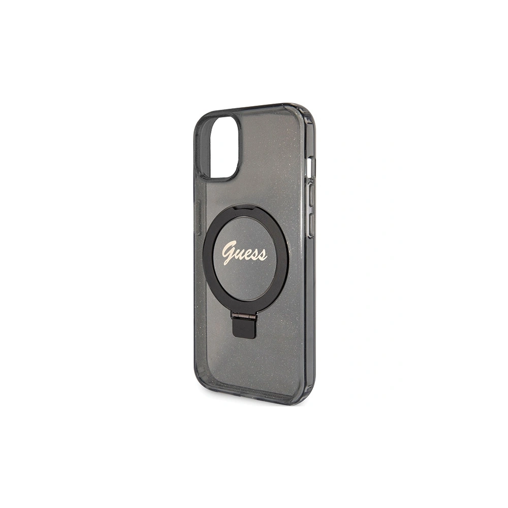 Hurtownia GSM - Etui Guess GUHMP14SHRSGSK Apple iPhone 13 / 14 / 15 hardcase Ring Stand Script Glitter MagSafe černý/black - GUE3116 - {ean13} - Hurt