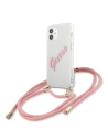 [OUTLET] Case Guess GUHCP12SCRTVSPI Apple iPhone 12 mini rosa/pink Hartschale Script Vintage