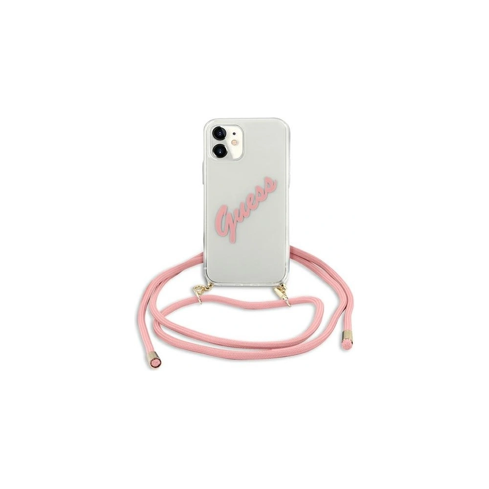 Hurtownia GSM - [OUTLET] Tok Guess GUHCP12SCRTVSPI Apple iPhone 12 mini rózsaszín/pink kemény tok Script Vintage - OT-546 - {ean13} - Hurt