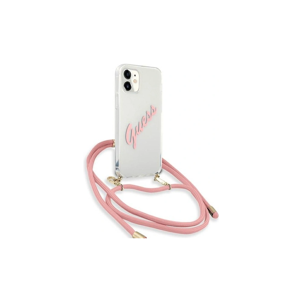 Hurtownia GSM - [OUTLET] Tok Guess GUHCP12SCRTVSPI Apple iPhone 12 mini rózsaszín/pink kemény tok Script Vintage - OT-546 - {ean13} - Hurt