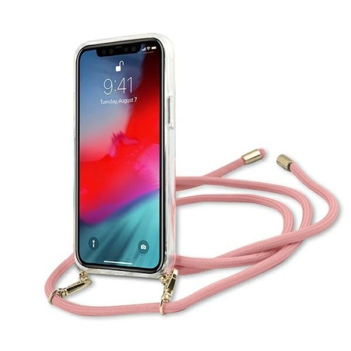 [OUTLET] Etui Guess GUHCP12SCRTVSPI Apple iPhone 12 mini różowy/pink hardcase Script Vintage