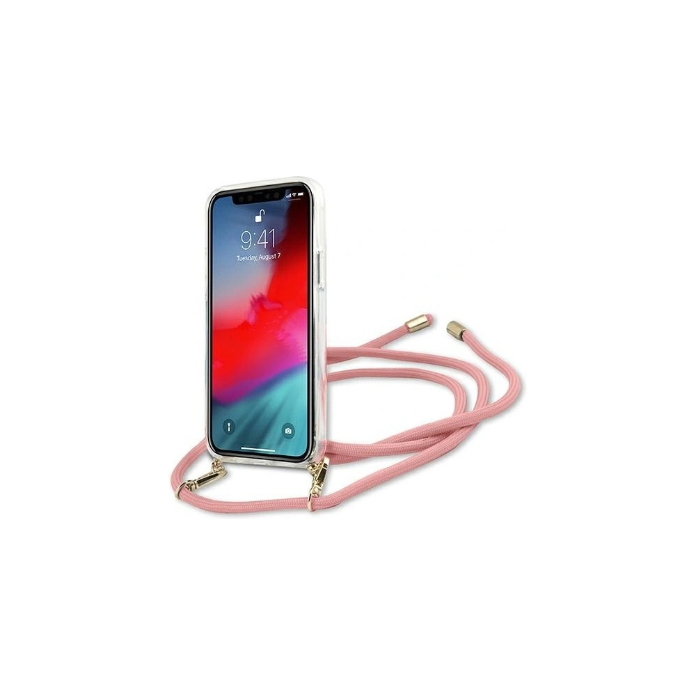 Hurtownia GSM - [OUTLET] Tok Guess GUHCP12SCRTVSPI Apple iPhone 12 mini rózsaszín/pink kemény tok Script Vintage - OT-546 - {ean13} - Hurt