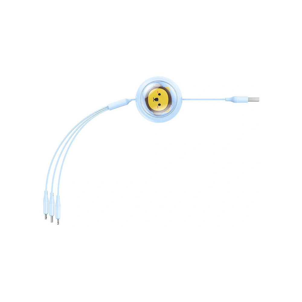 Hurtownia GSM - Kabel 3w1 Baseus USB-A / USB-C, microUSB, Lightning, 3,5A, 1,1m (modrý) - BSU4793 - {ean13} - Hurt