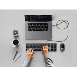 Hurtownia GSM - Klaviatúra Satechi Slim W3 Wired USB-C (space gray) - STH98 - {ean13} - Hurt