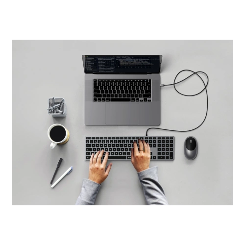 Klawiatura Satechi Slim W3 Wired USB-C (space gray)