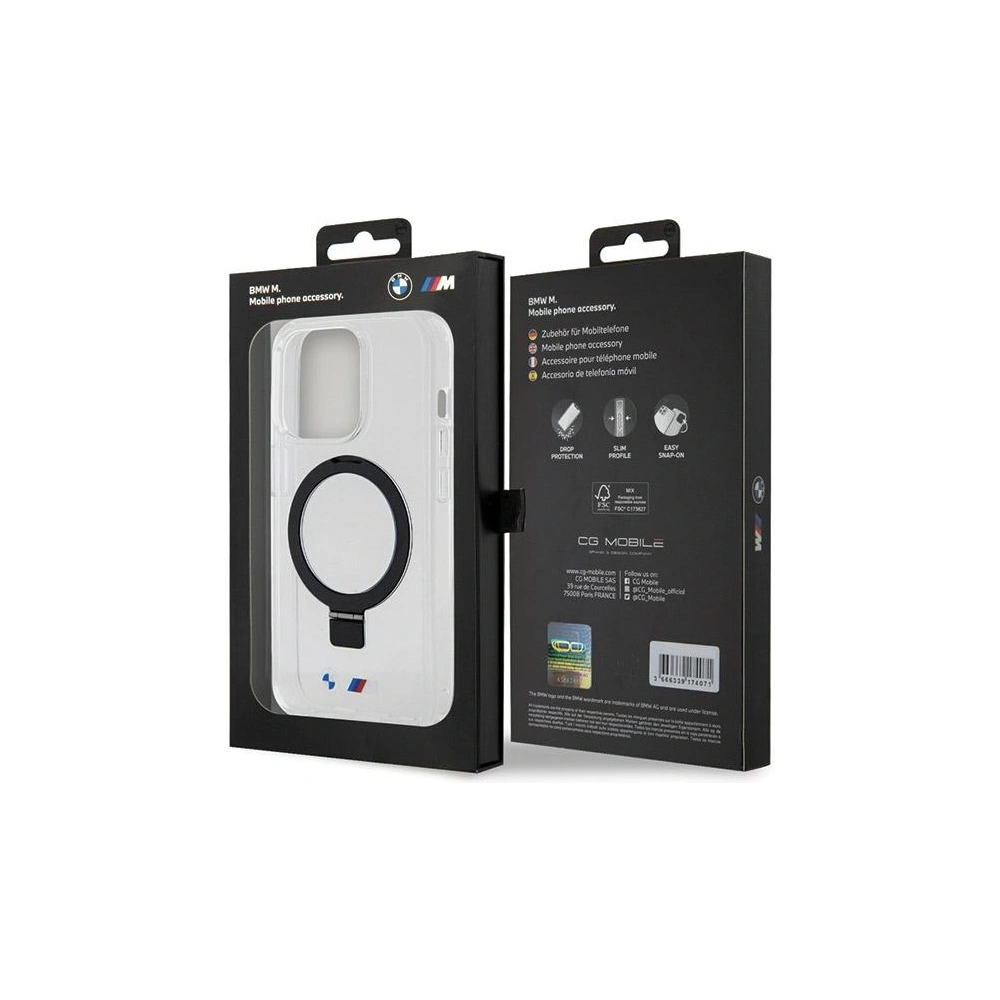 Wholesale BMW BMHMP15XURST Apple iPhone 15 Pro Max hardcase Ring Stand M Collection MagSafe clear - BMW579 - {ean13} - Hurt