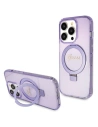 Etui Guess GUHMP13LHRSGSU Apple iPhone 13 / 13 Pro hardcase Ring Stand Script Glitter MagSafe violet/purple
