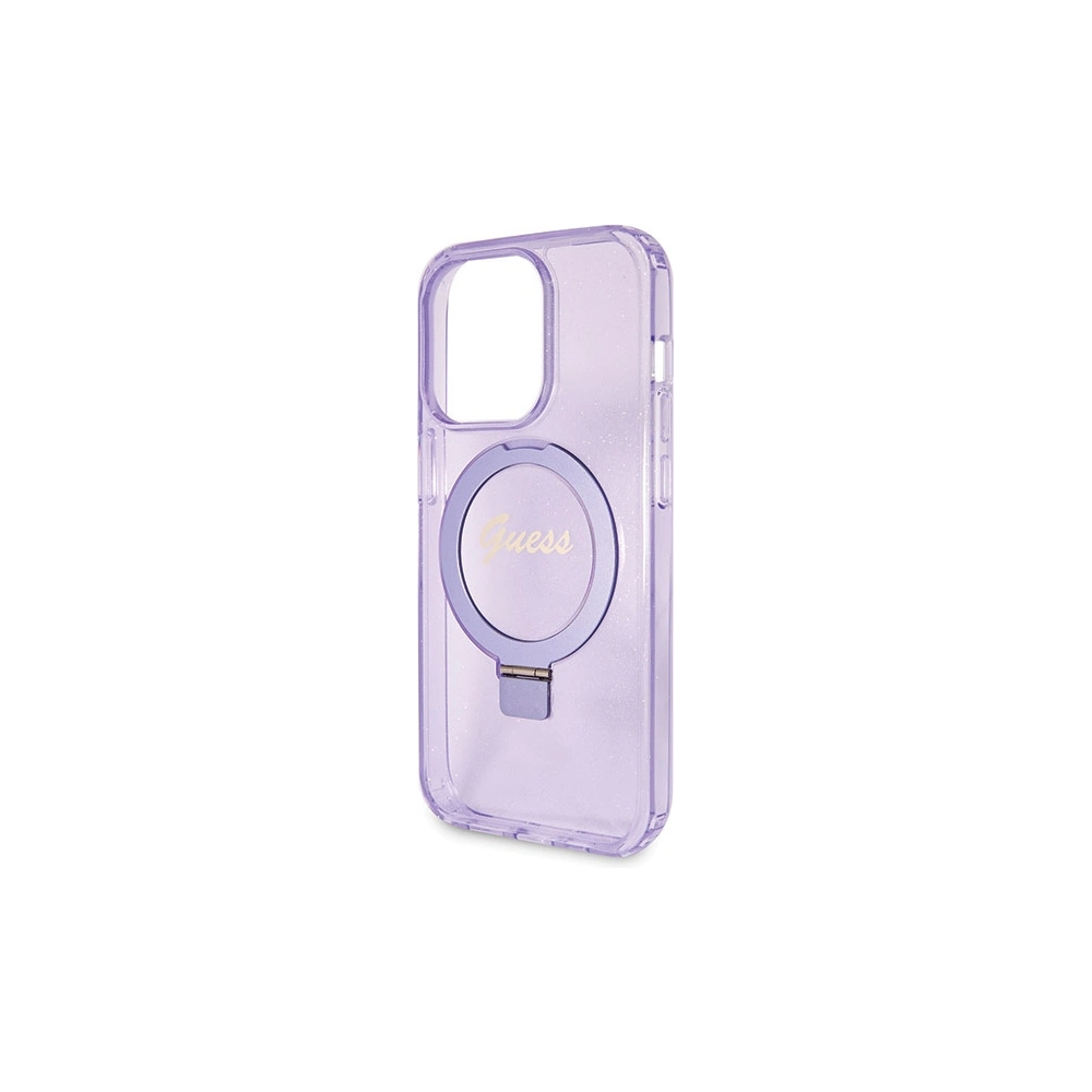 Hurtownia GSM - Etui Guess GUHMP13LHRSGSU Apple iPhone 13 / 13 Pro hardcase Ring Stand Script Glitter MagSafe violet/purple - GUE3119 - {ean13} - Hurt