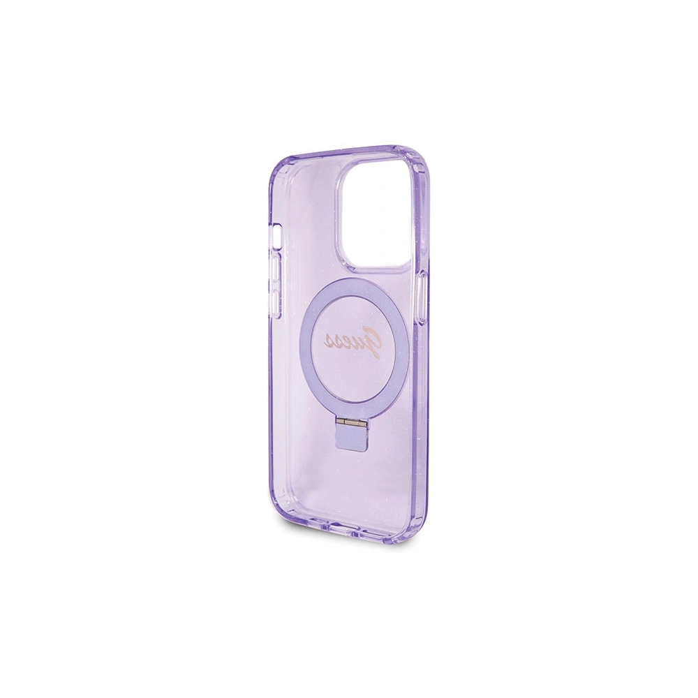 Hurtownia GSM - Etui Guess GUHMP13LHRSGSU Apple iPhone 13 / 13 Pro hardcase Ring Stand Script Glitter MagSafe violet/purple - GUE3119 - {ean13} - Hurt