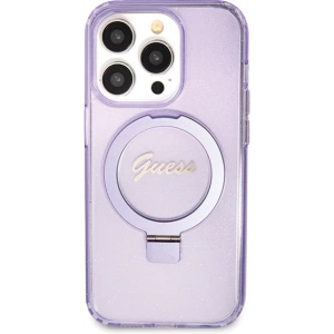 Hurtownia GSM - Etui Guess GUHMP13XHRSGSU Apple iPhone 13 Pro Max hardcase Ring Stand Script Glitter MagSafe fialové/purple - GUE3120 - {ean13} - Hurt