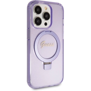 Hurtownia GSM - Etui Guess GUHMP13XHRSGSU Apple iPhone 13 Pro Max hardcase Ring Stand Script Glitter MagSafe fialové/purple - GUE3120 - {ean13} - Hurt