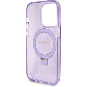 Hurtownia GSM - Etui Guess GUHMP13XHRSGSU Apple iPhone 13 Pro Max hardcase Ring Stand Script Glitter MagSafe fialové/purple - GUE3120 - {ean13} - Hurt