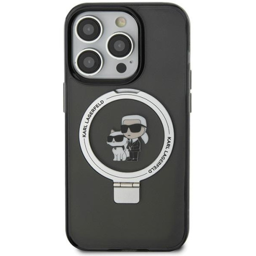 Karl Lagerfeld Distributor - 3666339169039 - KLD1849 - Karl Lagerfeld KLHMN61HMRSKCK Apple iPhone XR / 11 hardcase Ring Stand Karl&Choupettte MagSafe black - B2B homescreen