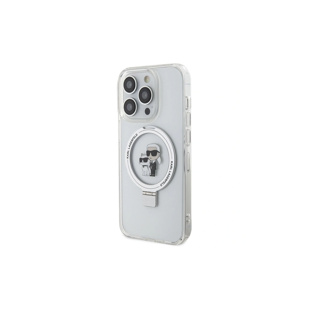 Hurtownia GSM - Etui Karl Lagerfeld KLHMP13LHMRSKCH Apple iPhone 13 / 13 Pro hardcase Ring Stand Karl&Choupettte MagSafe alb/white - KLD1851 - {ean13} - Hurt