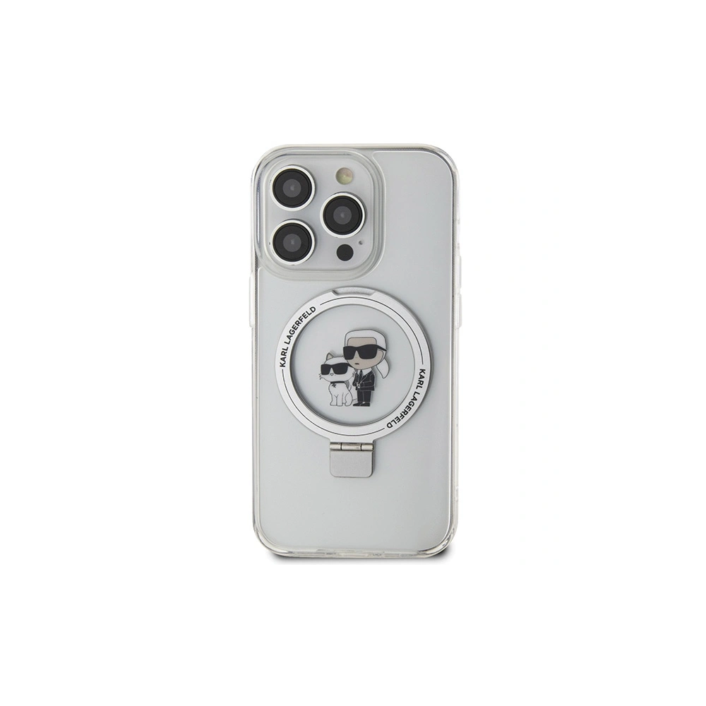 Hurtownia GSM - Etui Karl Lagerfeld KLHMP13LHMRSKCH Apple iPhone 13 / 13 Pro hardcase Ring Stand Karl&Choupettte MagSafe alb/white - KLD1851 - {ean13} - Hurt