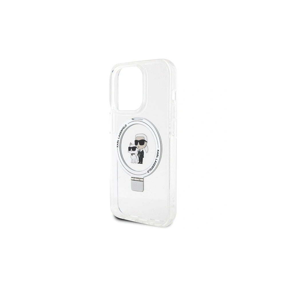 Hurtownia GSM - Etui Karl Lagerfeld KLHMP13LHMRSKCH Apple iPhone 13 / 13 Pro hardcase Ring Stand Karl&Choupettte MagSafe alb/white - KLD1851 - {ean13} - Hurt