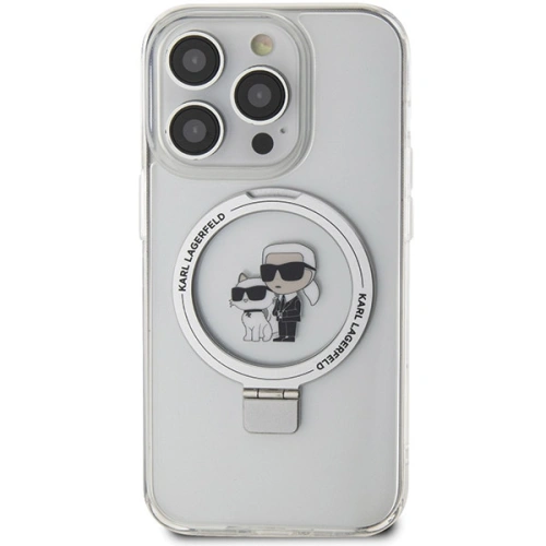 Etui Karl Lagerfeld KLHMP13XHMRSKCH Apple iPhone 13 Pro Max hardcase Ring Stand Karl&Choupettte MagSafe biały/white
