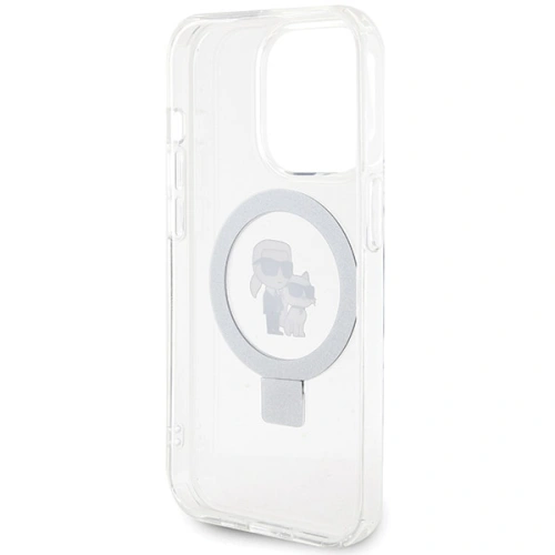 Etui Karl Lagerfeld KLHMP13XHMRSKCH Apple iPhone 13 Pro Max hardcase Ring Stand Karl&Choupettte MagSafe biały/white