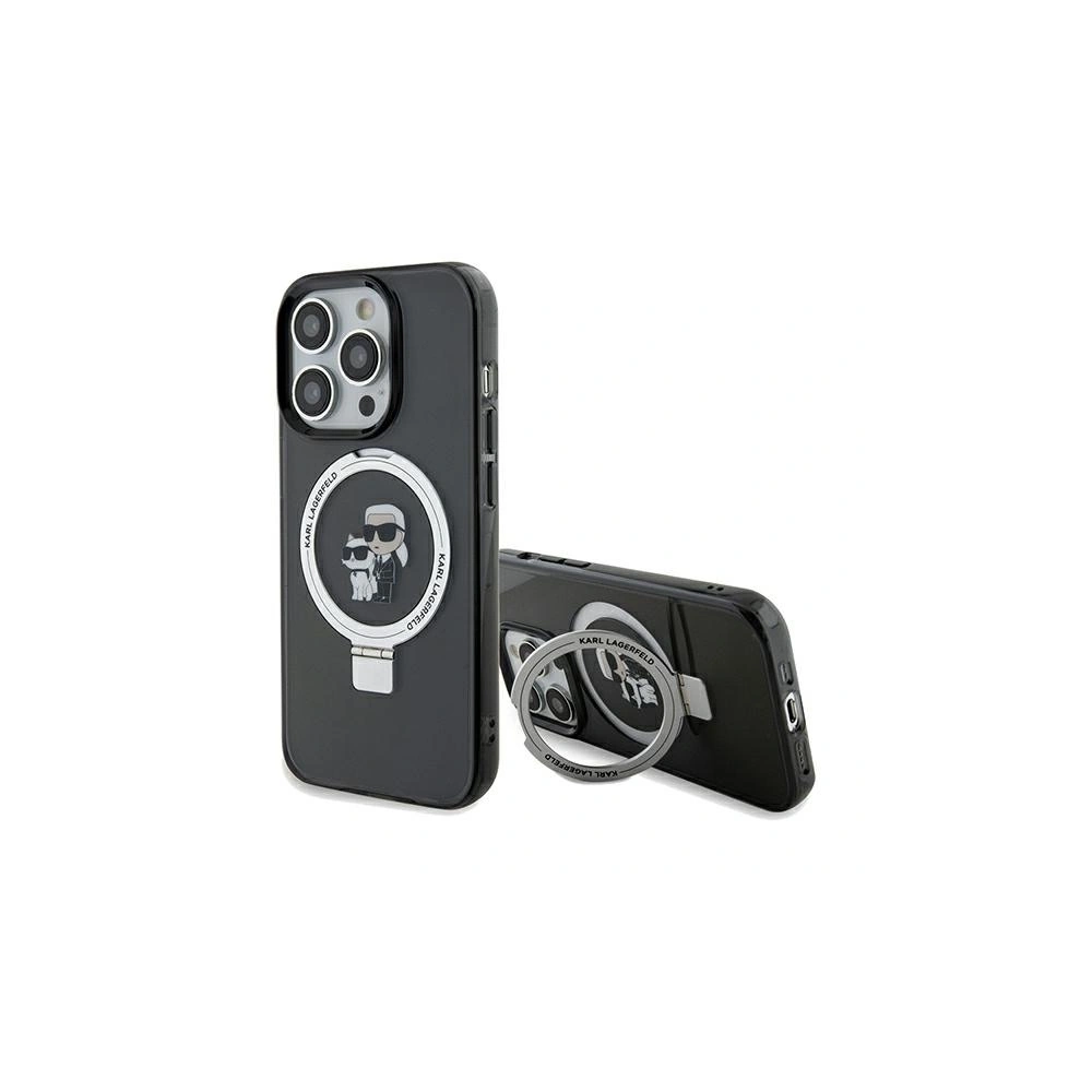 Hurtownia GSM - Etui Karl Lagerfeld KLHMP13XHMRSKCK Apple iPhone 13 Pro Max hardcase Ring Stand Karl&Choupettte MagSafe černý/black - KLD1853 - {ean13} - Hurt