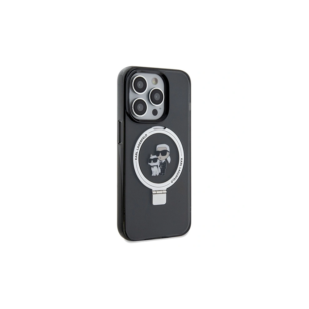 Hurtownia GSM - Case Karl Lagerfeld KLHMP13XHMRSKCK Apple iPhone 13 Pro Max Hardcase Ring Stand Karl&Choupettte MagSafe schwarz/black - KLD1853 - {ean13} - Hurt