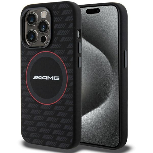 Hurtownia Mercedes - 3666339140700 - MRS88 - Etui AMG AMHMP15L23SMRK Apple iPhone 15 Pro hardcase Silicone Carbon Pattern MagSafe czarny/black - B2B homescreen
