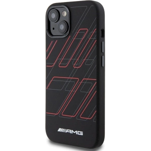 Hurtownia GSM - Etui AMG AMHMP15M23SSPK Apple iPhone 15 Plus / 14 Plus hardcase din silicon cu model romburi mari MagSafe negru/black - MRS90 - {ean13} - Hurt