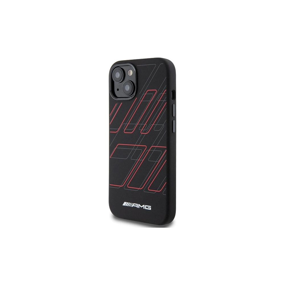 Hurtownia GSM - Etui AMG AMHMP15M23SSPK Apple iPhone 15 Plus / 14 Plus tvrdý kryt silikonový Velký vzor kosočtverců MagSafe černý/black - MRS90 - {ean13} - Hurt