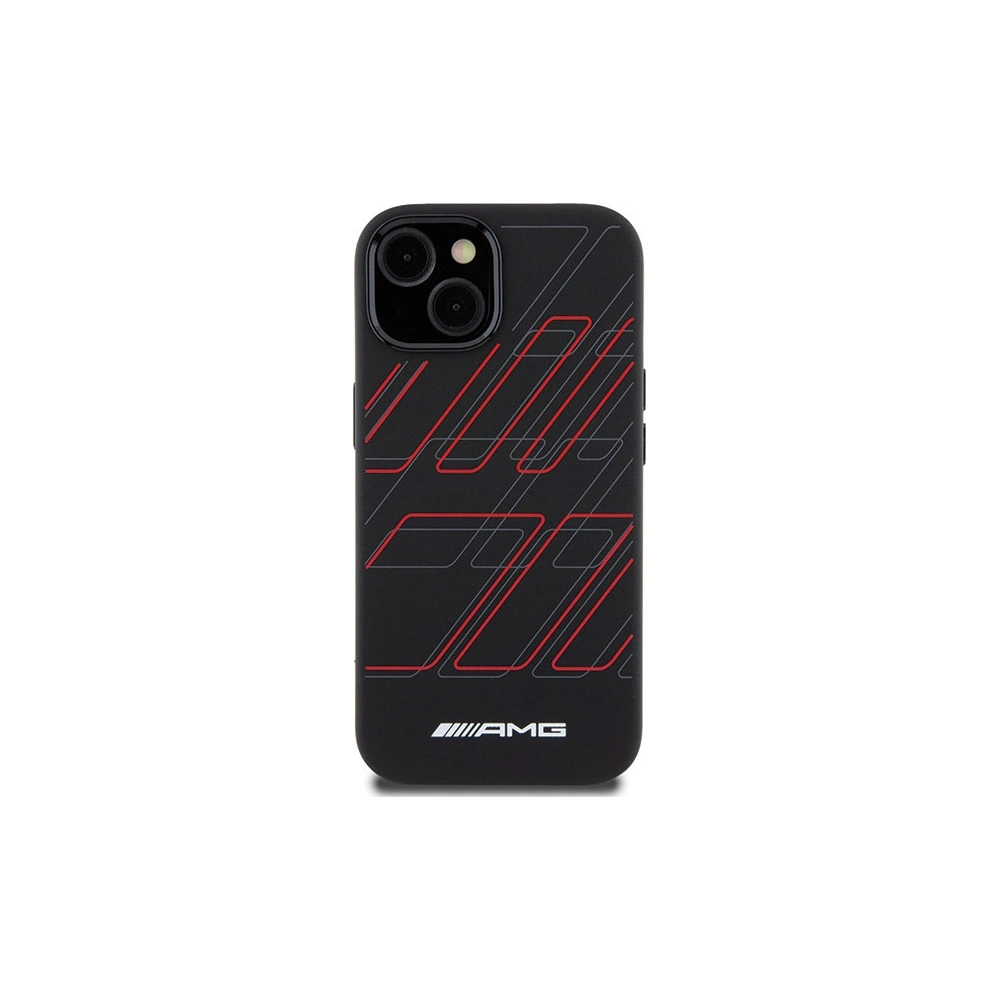 Hurtownia GSM - Etui AMG AMHMP15S23SSPK Apple iPhone 15 / 14 / 13 hardcase din silicon cu model de romburi mari MagSafe negru/black - MRS92 - {ean13} - Hurt