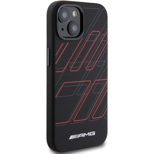Hurtownia GSM - Etui AMG AMHMP15S23SSPK Apple iPhone 15 / 14 / 13 hardcase silikonové velké vzory kosočtverců MagSafe černé/black - MRS92 - {ean13} - Hurt