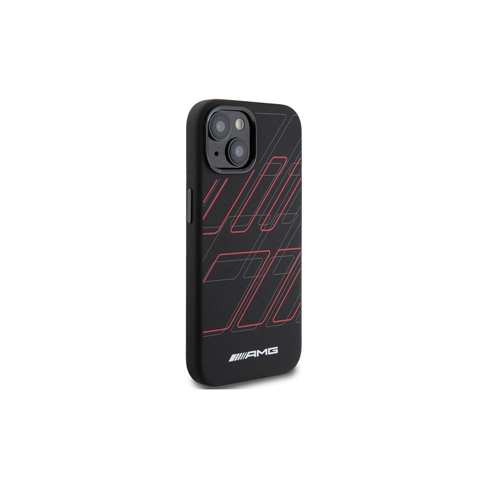 Hurtownia GSM - Etui AMG AMHMP15S23SSPK Apple iPhone 15 / 14 / 13 hardcase din silicon cu model de romburi mari MagSafe negru/black - MRS92 - {ean13} - Hurt