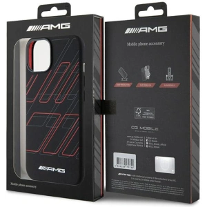 Hurtownia GSM - Case AMG AMHMP15S23SSPK Apple iPhone 15 / 14 / 13 Hartschale Silikon Großes Rhombenmuster MagSafe schwarz/black - MRS92 - {ean13} - Hurt