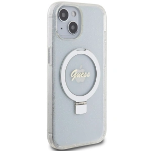 Hurtownia GSM - Case Guess GUHMP15SHRSGSD Apple iPhone 15 / 14 / 13 Hardcase Ring Stand Script Glitter MagSafe transparent - GUE3123 - {ean13} - Hurt