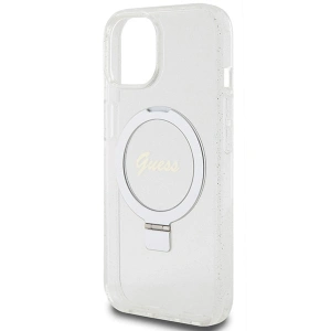 Hurtownia GSM - Case Guess GUHMP15SHRSGSD Apple iPhone 15 / 14 / 13 Hardcase Ring Stand Script Glitter MagSafe transparent - GUE3123 - {ean13} - Hurt