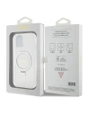 Etui Guess GUHMP15SHRSGSD Apple iPhone 15 / 14 / 13 hardcase Ring Stand Script Glitter MagSafe transparent