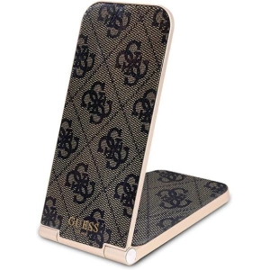 Hurtownia GSM - Ładowarka indukcyjna Guess GUDCFAL4PEGW 2w1 15W 4G Pattern MagSafe brązowy/brown - GUE3127 - {ean13} - Hurt