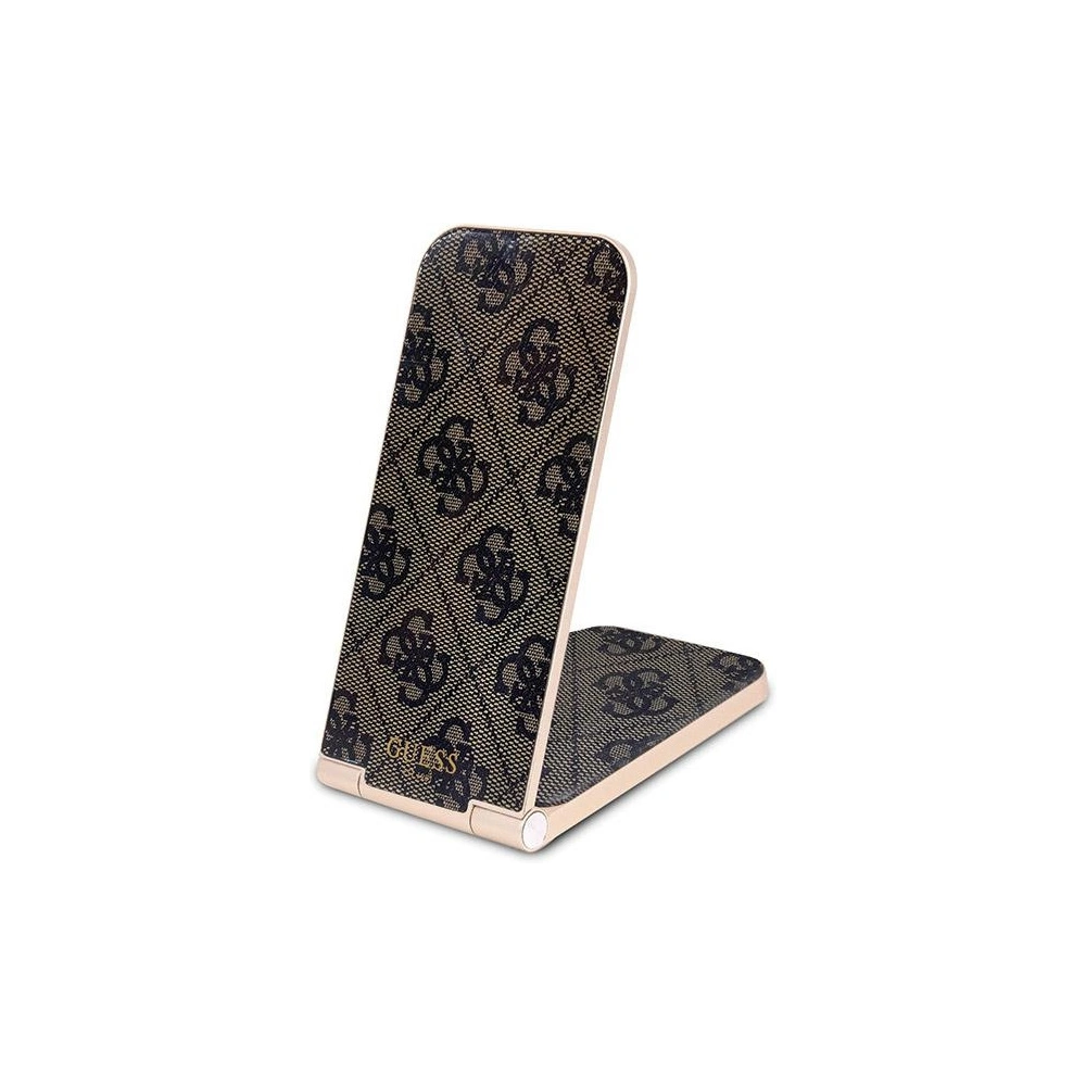 Hurtownia GSM - Indukční nabíječka Guess GUDCFAL4PEGW 2w1 15W 4G Pattern MagSafe hnědá/brown - GUE3127 - {ean13} - Hurt