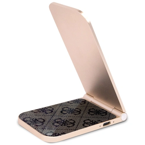 Ładowarka indukcyjna Guess GUDCFAL4PEGW 2w1 15W 4G Pattern MagSafe brązowy/brown