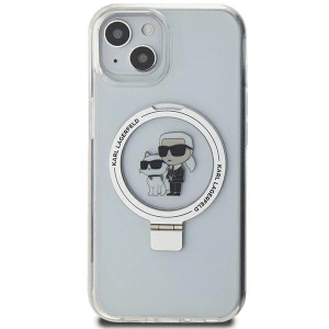 Hurtownia GSM - Etui Karl Lagerfeld KLHMP14SHMRSKCH Apple iPhone 14 / 15 hardcase Ring Stand Karl&Choupettte MagSafe bílý/white - KLD1855 - {ean13} - Hurt