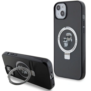 Hurtownia GSM - Etui Karl Lagerfeld KLHMP14SHMRSKCK Apple iPhone 14 / 15 hardcase Ring Stand Karl&Choupettte MagSafe černý/black - KLD1856 - {ean13} - Hurt