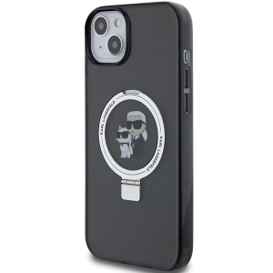 Hurtownia GSM - Etui Karl Lagerfeld KLHMP14SHMRSKCK Apple iPhone 14 / 15 hardcase Ring Stand Karl&Choupettte MagSafe černý/black - KLD1856 - {ean13} - Hurt