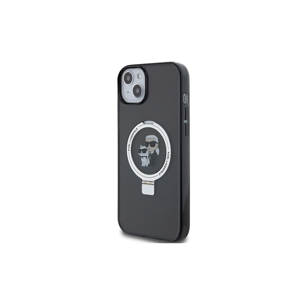 Hurtownia GSM - Etui Karl Lagerfeld KLHMP14SHMRSKCK Apple iPhone 14 / 15 hardcase Ring Stand Karl&Choupettte MagSafe černý/black - KLD1856 - {ean13} - Hurt