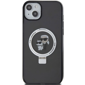 Hurtownia GSM - Etui Karl Lagerfeld KLHMP14SHMRSKCK Apple iPhone 14 / 15 hardcase Ring Stand Karl&Choupettte MagSafe černý/black - KLD1856 - {ean13} - Hurt