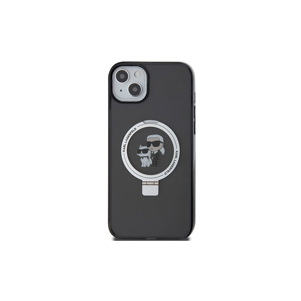 Hurtownia GSM - Etui Karl Lagerfeld KLHMP14SHMRSKCK Apple iPhone 14 / 15 hardcase Ring Stand Karl&Choupettte MagSafe černý/black - KLD1856 - {ean13} - Hurt