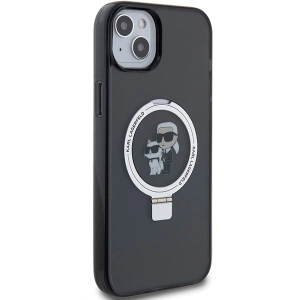 Etui Karl Lagerfeld KLHMP14SHMRSKCK Apple iPhone 14 / 15 hardcase Ring Stand Karl&Choupettte MagSafe fekete/black